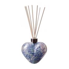 Amelia Art Glass White, Sage And Baby Blue. Heart Reed Diffuser