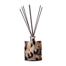 Amelia Art Glass Black, Beige & White Large Ellipse Reed Diffuser