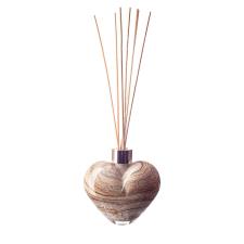 Amelia Art Glass Natural Stone Heart Reed Diffuser