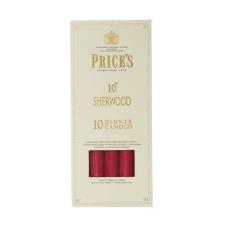 Price&#39;s Sherwood Wine Red Dinner Candles 25cm (Box of 10)