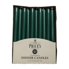 Price&#39;s Evergreen Tapered Dinner Candle (Pack of 50)