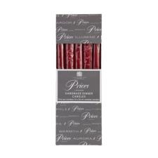 Price's Venetian Wine Red Wrapped Dinner Candles 25cm (Pack of 10)