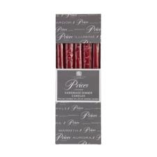 Price&#39;s Venetian Wine Red Wrapped Dinner Candles 25cm (Pack of 10)