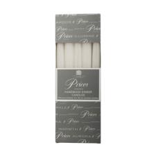 Price's Venetian White Wrapped Dinner Candles 25cm (Pack of 10)