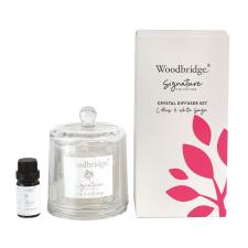 Woodbridge Lotus & White Sage Crystal Oil Diffuser Set