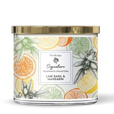 Woodbridge Lime Basil &amp; Mandarin Tumbler Jar Candle
