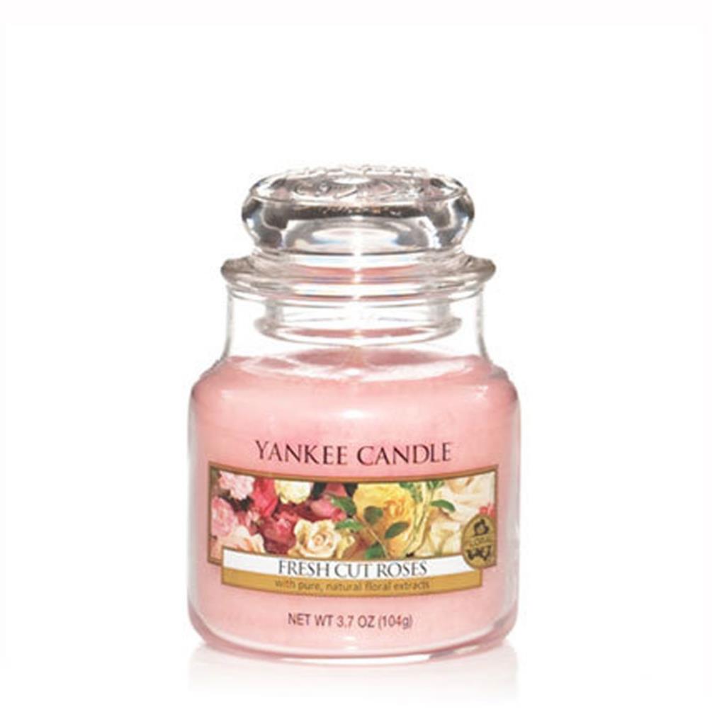Yankee Candle Fresh Cut Roses Small Jar (1038355E) - Candle Emporium