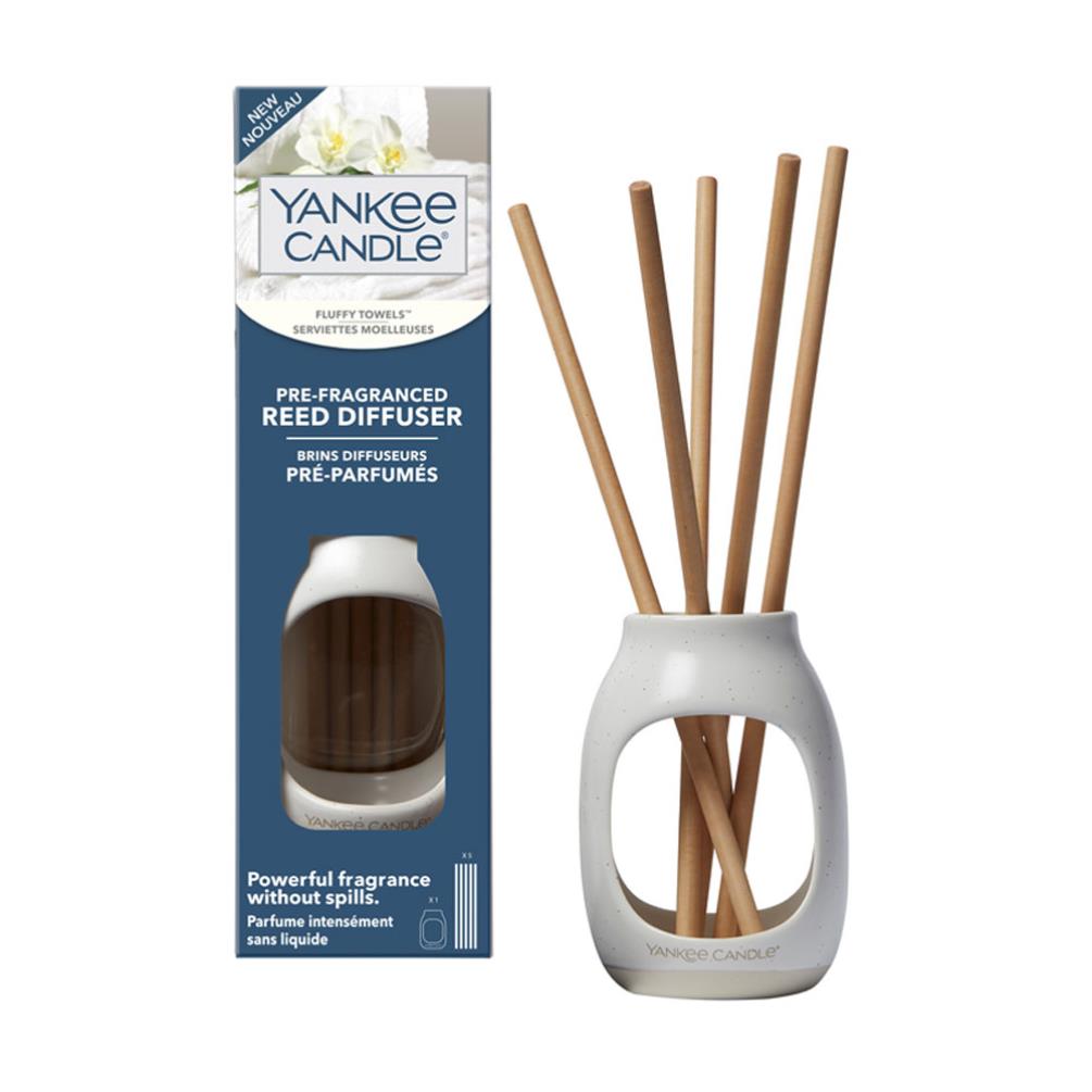 Yankee Candle Earthenware Fluffy Towels Pre-Fragranced Reed Diffuser