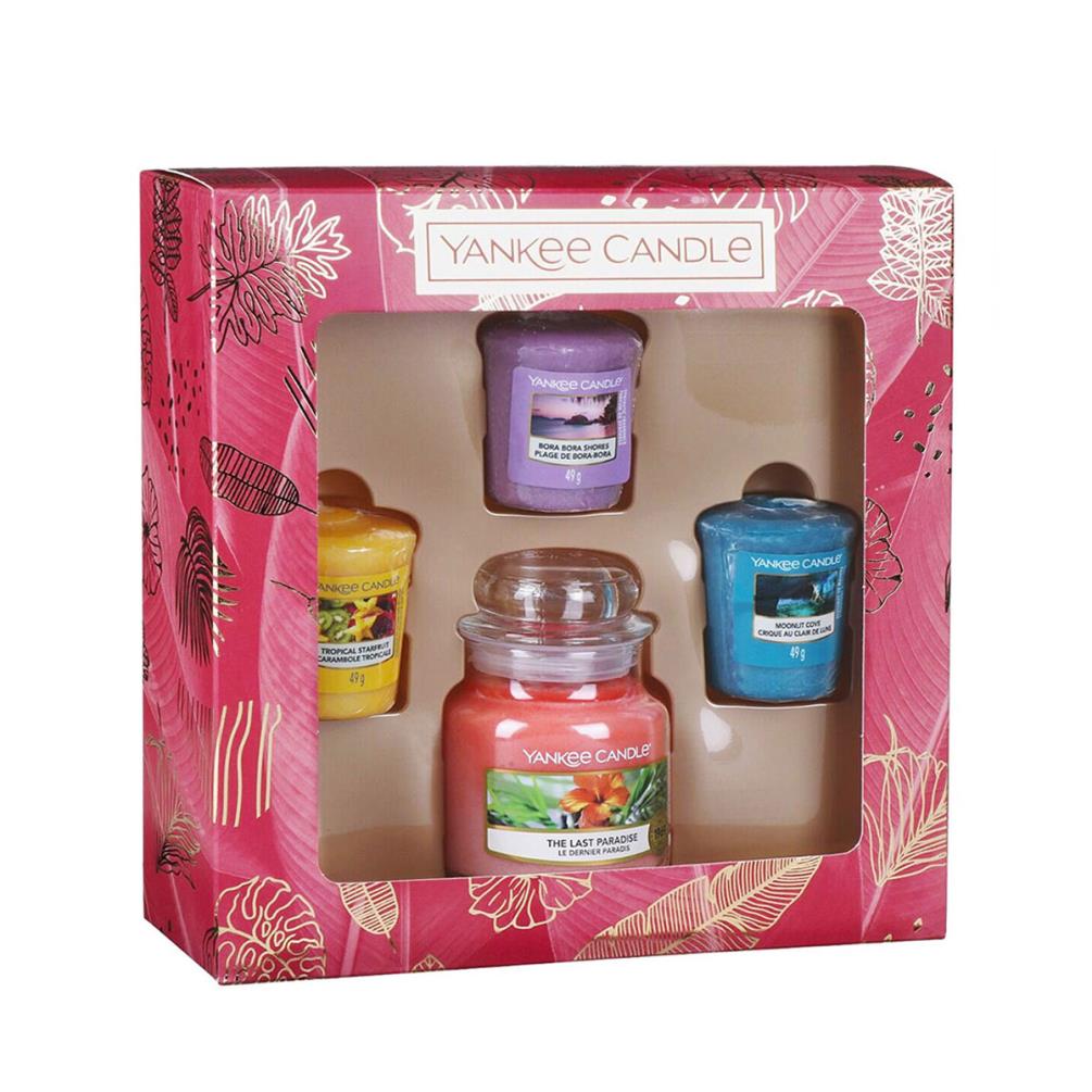 Medium Yankee Candle Gift Set with Small Jar 3 Votive Scented 
