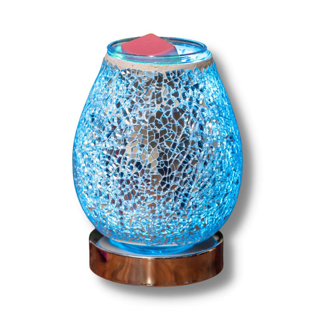 Plafonnière mozaïek sprankelend blauw glas - Merel in Wonderland