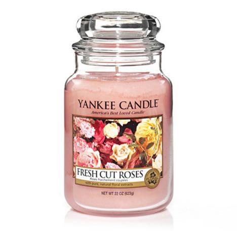 thumbnail image 2 of Yankee Candle Fresh Cut Roses Scented Candle Décor Large 2 of 14