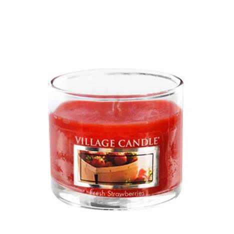 Village Candle Fresh Strawberries Mini Glass Votive