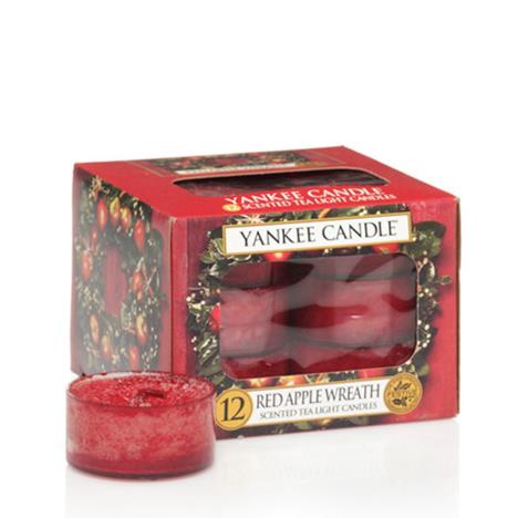 Yankee Candle Red Apple Wreath Tea Lights (Pack of 12)  £6.29