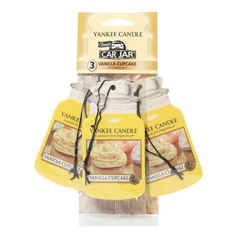 Yankee Candle Vanilla Cupcake Car Jar Air Freshener (Pack of 3)