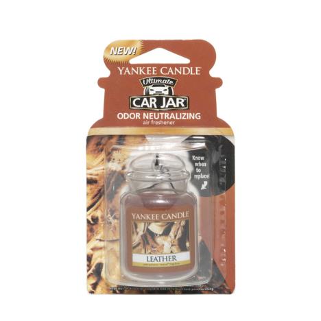 Yankee Candle Leather Car Jar Ultimate Air Freshener  £3.34