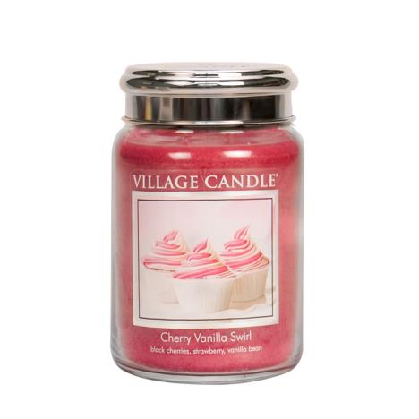 Village Candle Cherry Vanilla Swirl Large Jar  £17.99