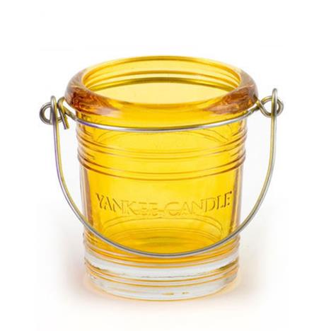 Yankee Candle Clear Bucket Yellow Votive Holder  £2.09