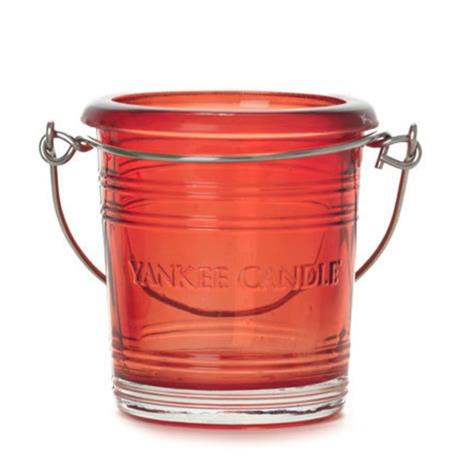 Yankee Candle Clear Bucket Ruby Red Votive Holder  £2.09