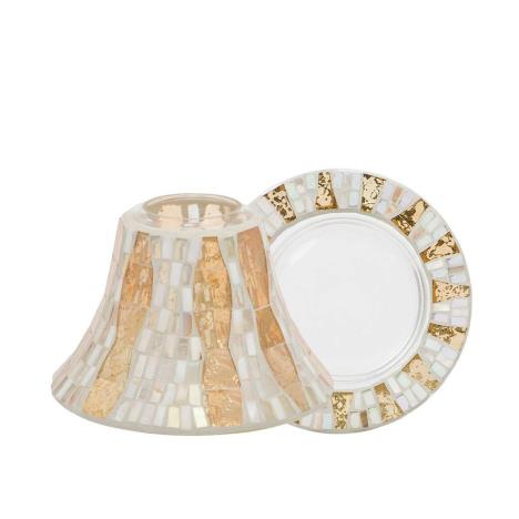 Yankee Candle Gold Wave Mosaic Large Shade & Tray  £16.79