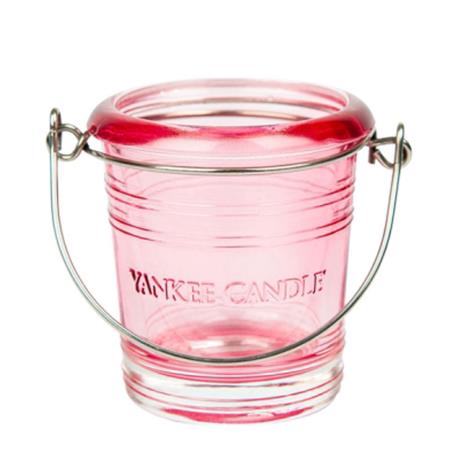 Yankee Candle Clear Bucket Pink Votive Holder  £2.09