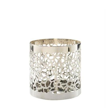 Yankee Candle Matrix Brushed Silver Fragrance Sphere / Small Pillar Holder  £2.99