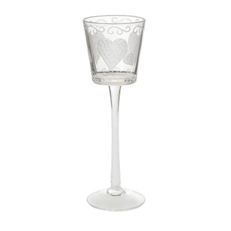 Yankee Candle Etched Hearts Stemmed Votive Holder  £4.49