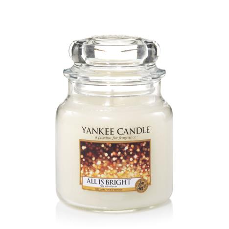 YANKEE CANDLE All is Bright Large Jar Candle, White