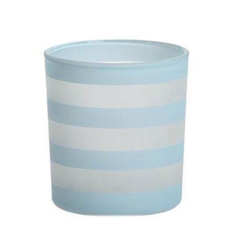 Yankee Candle Light Blue Coastal Stripe Votive Holder  £3.49