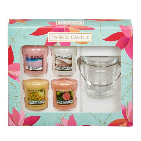 Yankee Candle 4 Votive Candles & Holder Gift Set  £13.49