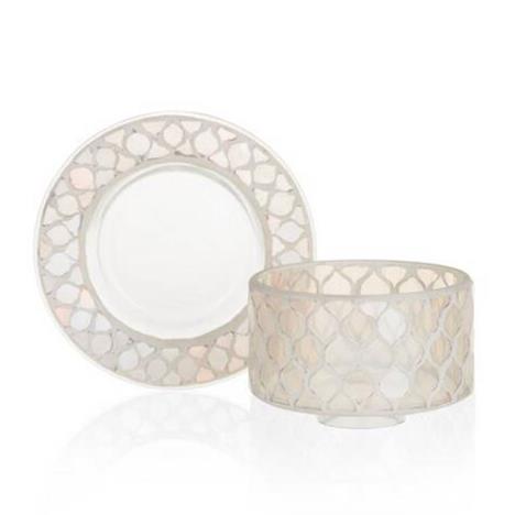 Yankee Candle Champagne Pearl Small Shade & Tray Set  £10.49