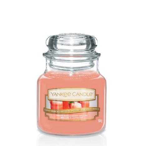 Yankee Candle White Strawberry Bellini Small Jar  £6.29