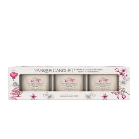 Yankee Candle Sakura Blossom Festival 3 Filled Votive Candle Gift Set