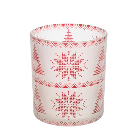 Yankee Candle Red Nordic Frosted Glass Votive Holder  £3.59