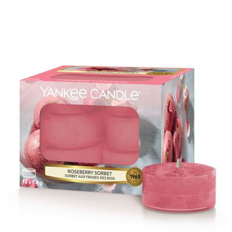 Yankee Candle Roseberry Sorbet Tea Lights (Pack of 12)  £6.29