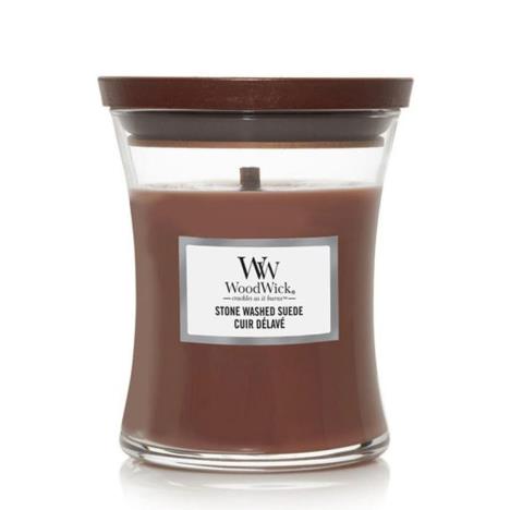 WoodWick Stone Washed Suede Medium Hourglass Candle