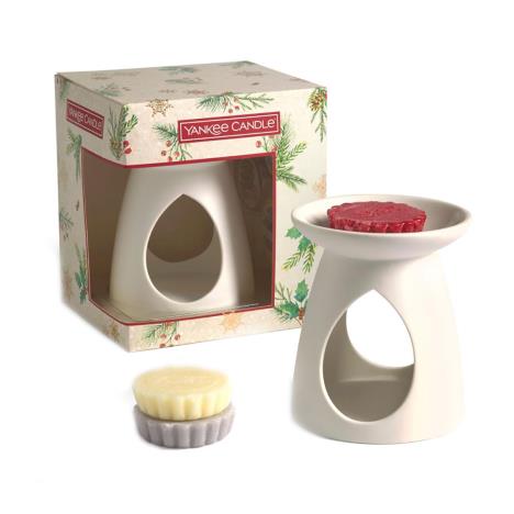 Yankee Candle Melt Warmer, Wax Melt &amp; Tea Light Gift Set