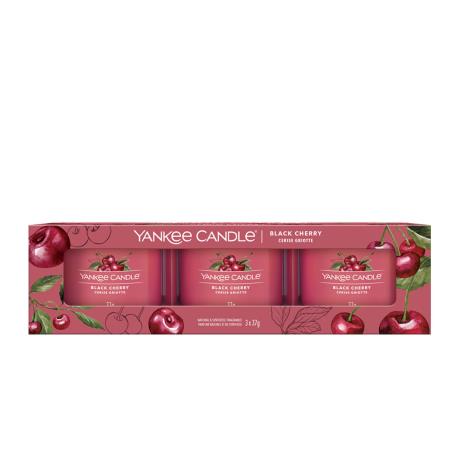 Yankee Candle Black Cherry 3 Filled Votive Candle Gift Set  £8.99