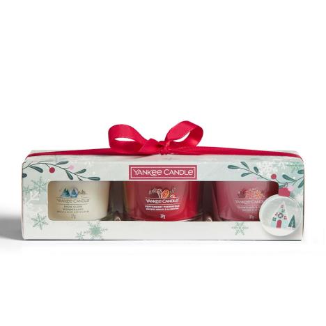 Yankee Candle 3 Filled Votive Candle Christmas Gift Set  £8.49