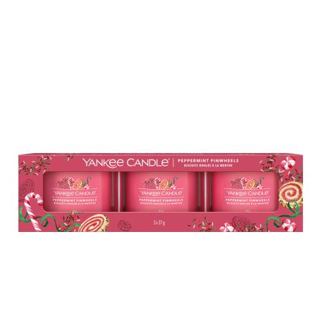 Yankee Candle Peppermint Pinwheels 3 Filled Votive Candle Gift Set  £6.99