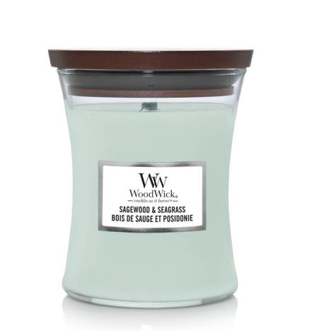 WoodWick Sagewood &amp; Seagrass Medium Hourglass Candle