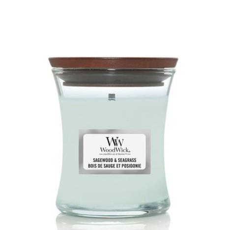 WoodWick Sagewood &amp; Seagrass Small Hourglass Candle