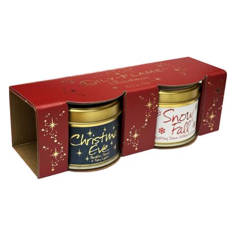 Lily-Flame Christmas 2 Mini Tin Candle Gift Set