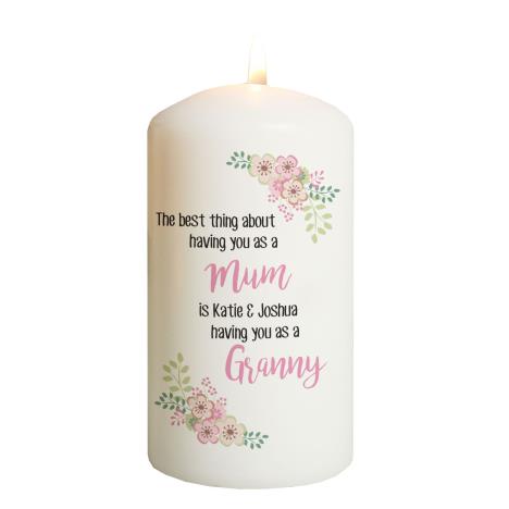 Personalised The Best Thing Pillar Candle