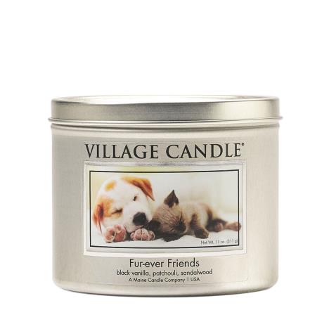 Village Candle Fur-Ever Friends Kitten Tin Candle