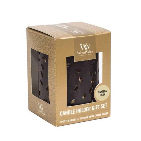WoodWick Vanilla Bean Glowing Leaf Candle Gift Set  £11.69