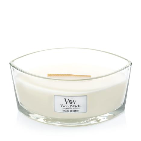 WoodWick Island Coconut HearthWick Ellipse Jar Candle