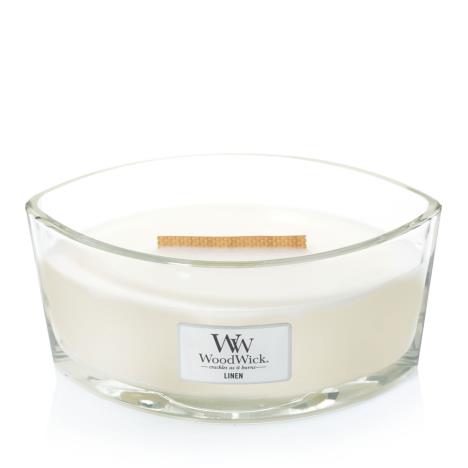 WoodWick Linen HearthWick Ellipse Jar Candle