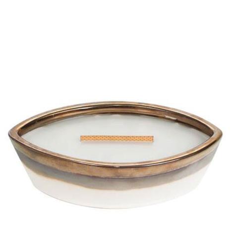 WoodWick Warm Wool Winter Glitz Ceramic Dipped Ellipse Jar Candle  £17.99