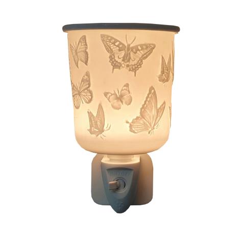 Cello Butterfly Porcelain Plug In Wax Melt Warmer