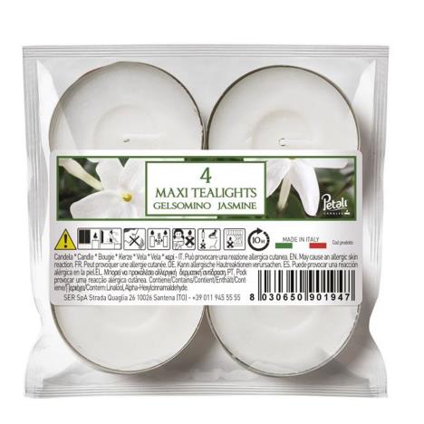 Petali Jasmine Maxi Tealights (Pack of 4)  £1.67